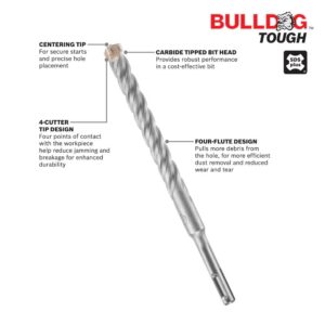 Bosch HC4C2083-1/2 in. x 6 in. x 8 in. SDS-Plus® Bulldog™ Tough Rotary Hammer Bit