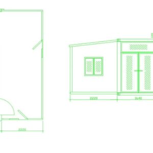 Generic Portable Prefab Tiny Home: 13x20 ft Mobile Expandable House for Versatile Use, Including Hotel, Office, Shop, and More, with Restroom Included (40x40 (Restroom Included)), MPADZ2024RR