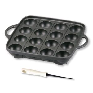 takoyaki grill pan for iwatani cassette-feu butane stoves and takoyaki pick set,