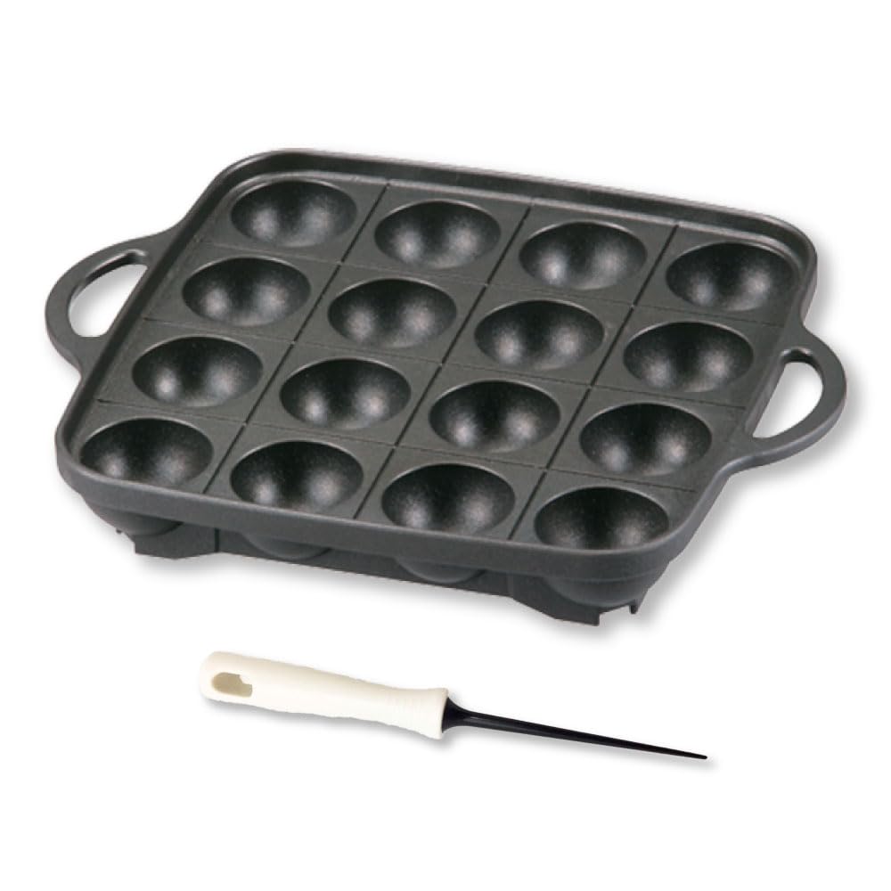 Takoyaki Grill Pan for Iwatani Cassette-feu Butane Stoves and Takoyaki Pick Set,