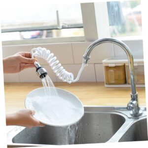 Gadpiparty Tap Spray Hoses Faucet Nozzle Filter Kitchen Device Water Saving Faucet Nozzle Water Hose Nozzle Bathtub Faucet Kitchen Tap Head Faucet Hose Sink To Rotate Extender White