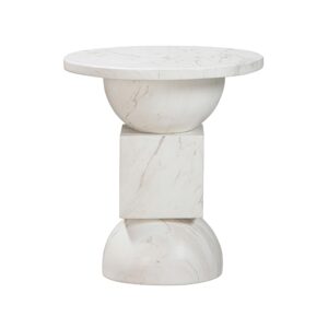 tov furniture chip marble print indoor/outdoor side table