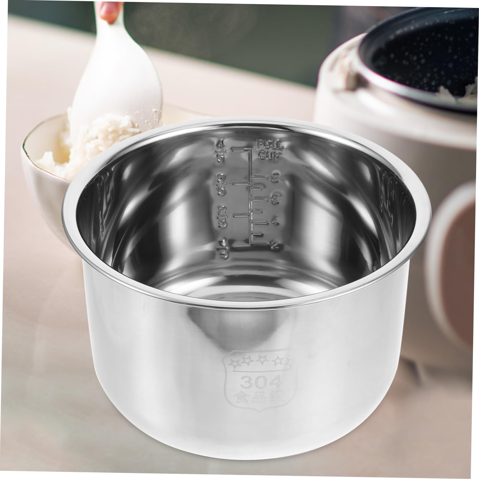 BESPORTBLE Stainless Steel Pot Pressure Cooker Pot Metal Cooking Utensils Stainless Steel Rice Cooker Rice Pot Cooker Cooking Pot Rice Cooker 10 Cup Cooker Liner Container Ceramics Thicken