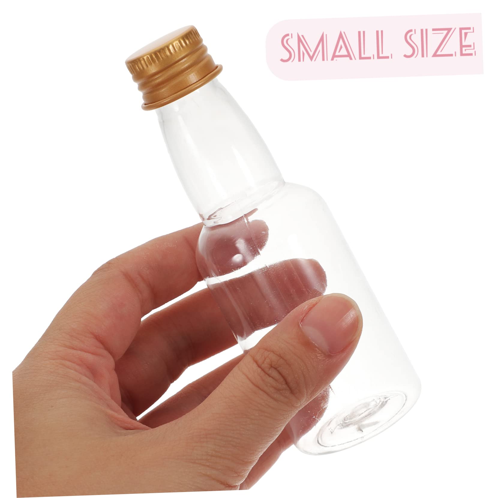 25pcs Transparent Juice Bottle Mini Syrup Bottles Juice Containers for Fridge Clear Wine Shot Bottles Small Bottles for Liquids Bottles for Juice Small Drink Bottles Clear Bottle