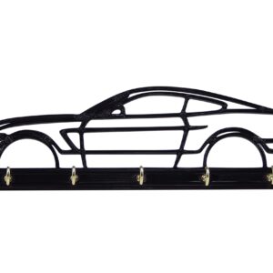 Generic Key Holder Hanger Rack Compatible with 2017 Ford Mustang GT350 S550 6th Gen Sixth Generation Keys and Keychains Accessory Silhouette Wall Art, Black