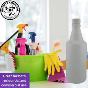 Quality Chemical Reusable 32 Oz Plastic Spray Bottle – BPA-Free, Leak-Resistant, Secure Screw-on Lid, Ergonomic Grip, BPA Free, HDPE Plastic, Stackable, Versatile Design for Storage (Pack of 4)