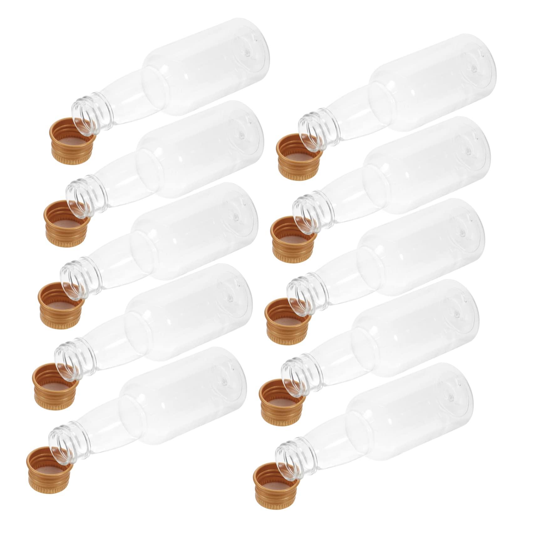 25pcs Transparent Juice Bottle Mini Syrup Bottles Juice Containers for Fridge Clear Wine Shot Bottles Small Bottles for Liquids Bottles for Juice Small Drink Bottles Clear Bottle