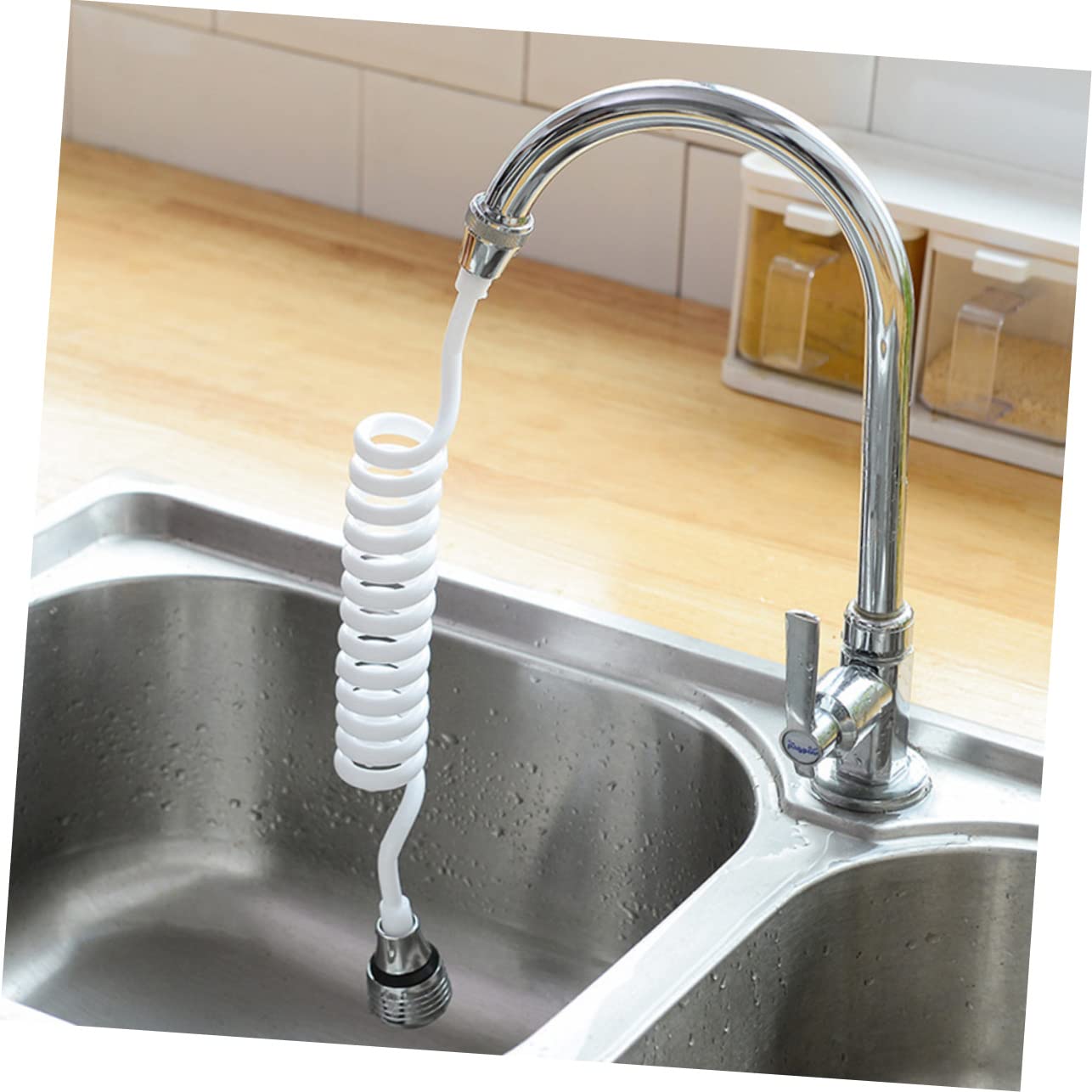 Gadpiparty Tap Spray Hoses Faucet Nozzle Filter Kitchen Device Water Saving Faucet Nozzle Water Hose Nozzle Bathtub Faucet Kitchen Tap Head Faucet Hose Sink To Rotate Extender White