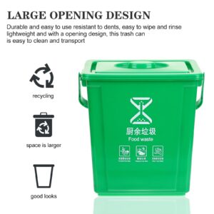 BESTOYARD Garbage Sorting Bin Compost Pail for Kitchen 2.6 Gallon Trash Can Garbage Bin Small Trash Can Outdoor Composting Bins Garbage Can Office Plastic with Cover Wastebasket