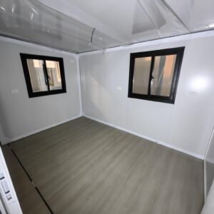 Portable Prefabricated Tiny Home, Foldable, Expandable Container with Bathroom,Bedroom,Living Room and Open Kitchen.Modern Design Small Villa,Mobile Expandable House. (Dark Grey 20x40ft)