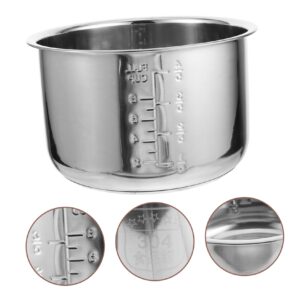 BESPORTBLE Stainless Steel Pot Pressure Cooker Pot Metal Cooking Utensils Stainless Steel Rice Cooker Rice Pot Cooker Cooking Pot Rice Cooker 10 Cup Cooker Liner Container Ceramics Thicken