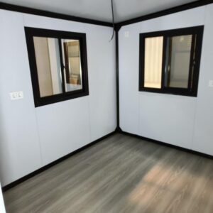 Portable Prefabricated Tiny Home, Foldable, Expandable Container with Bathroom,Bedroom,Living Room and Open Kitchen.Modern Design Small Villa,Mobile Expandable House. (Dark Grey 20x40ft)