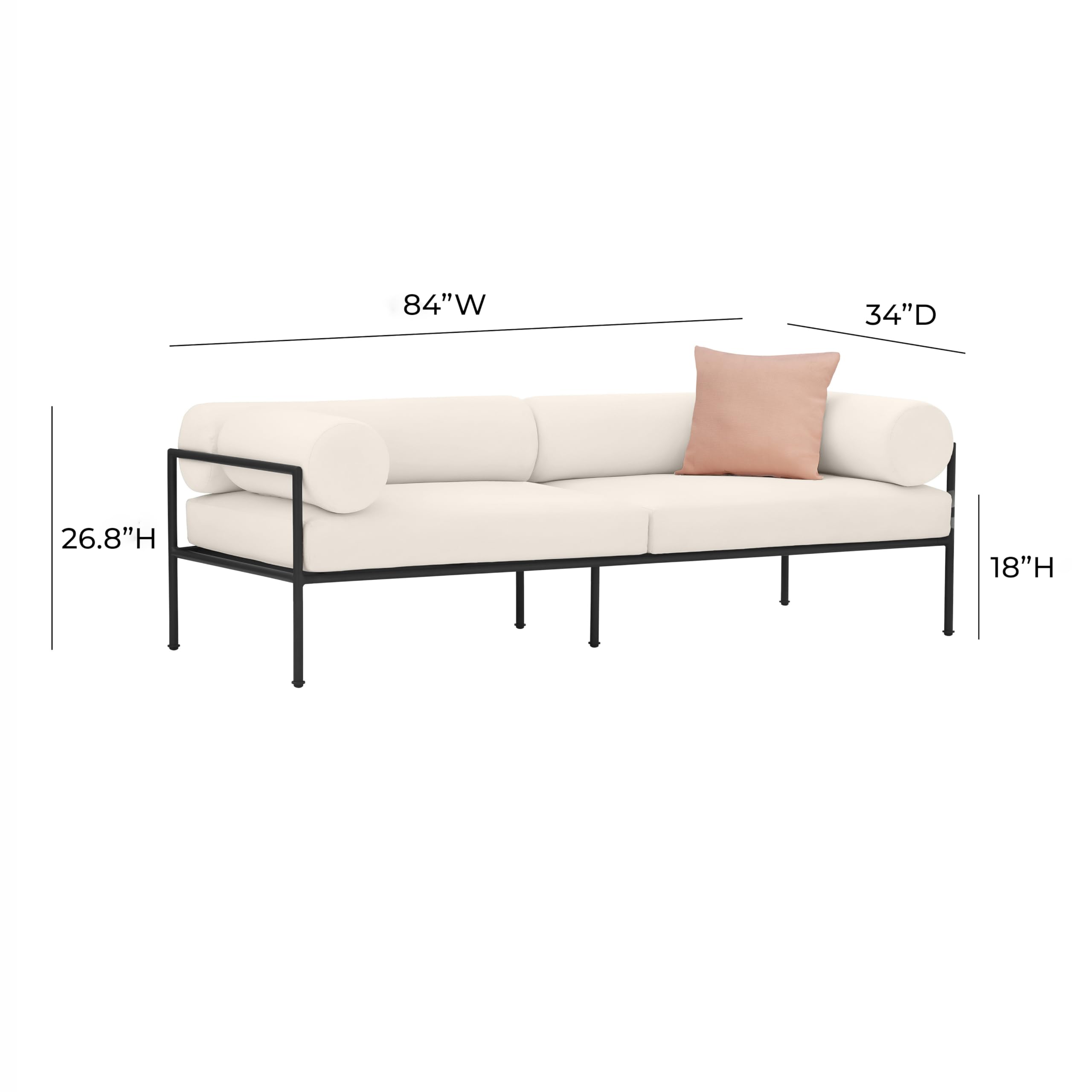 Tov Furniture Vera Cream Outdoor Sofa