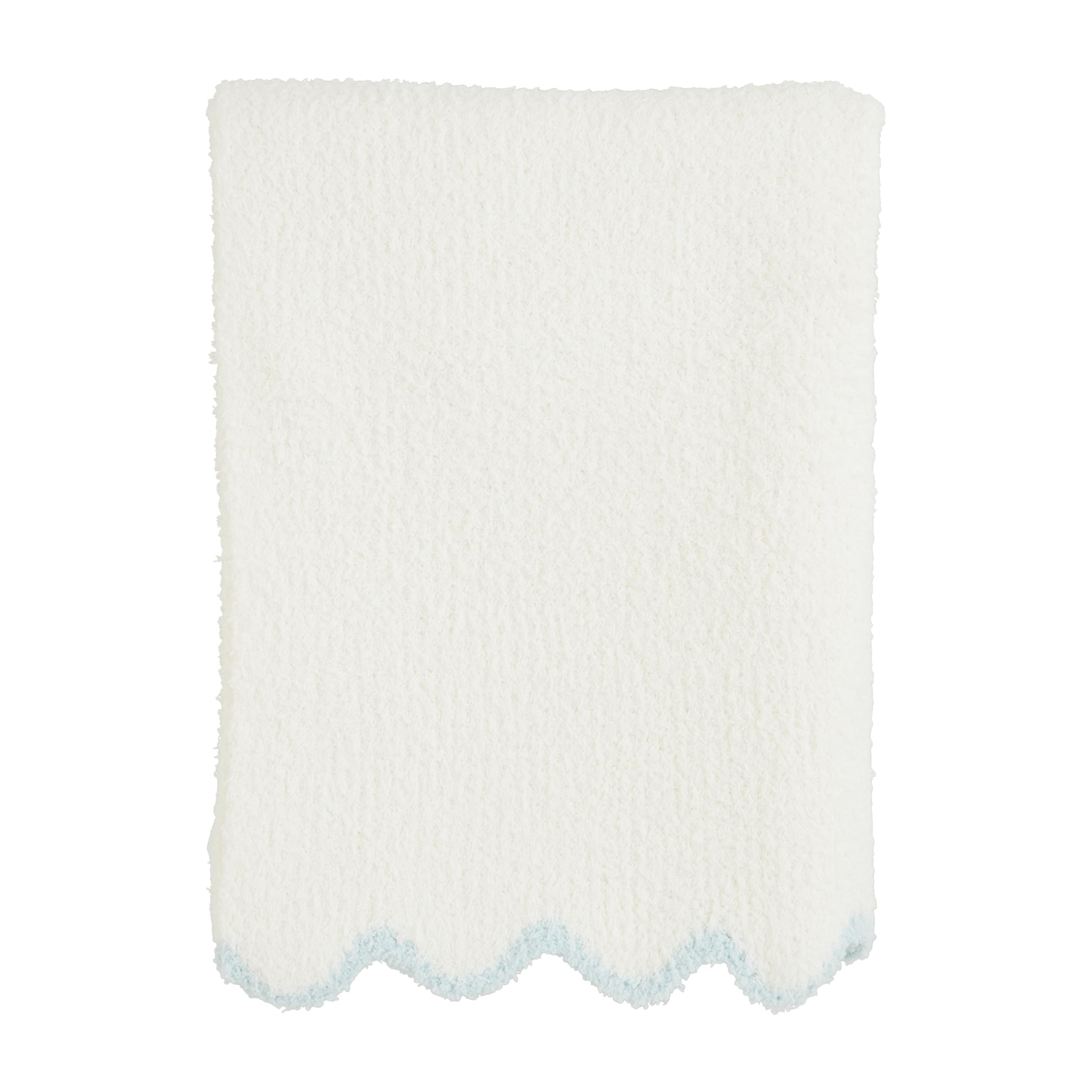 Mud Pie Kids Blue Scallop Chenille Blanket; 34" x 28"