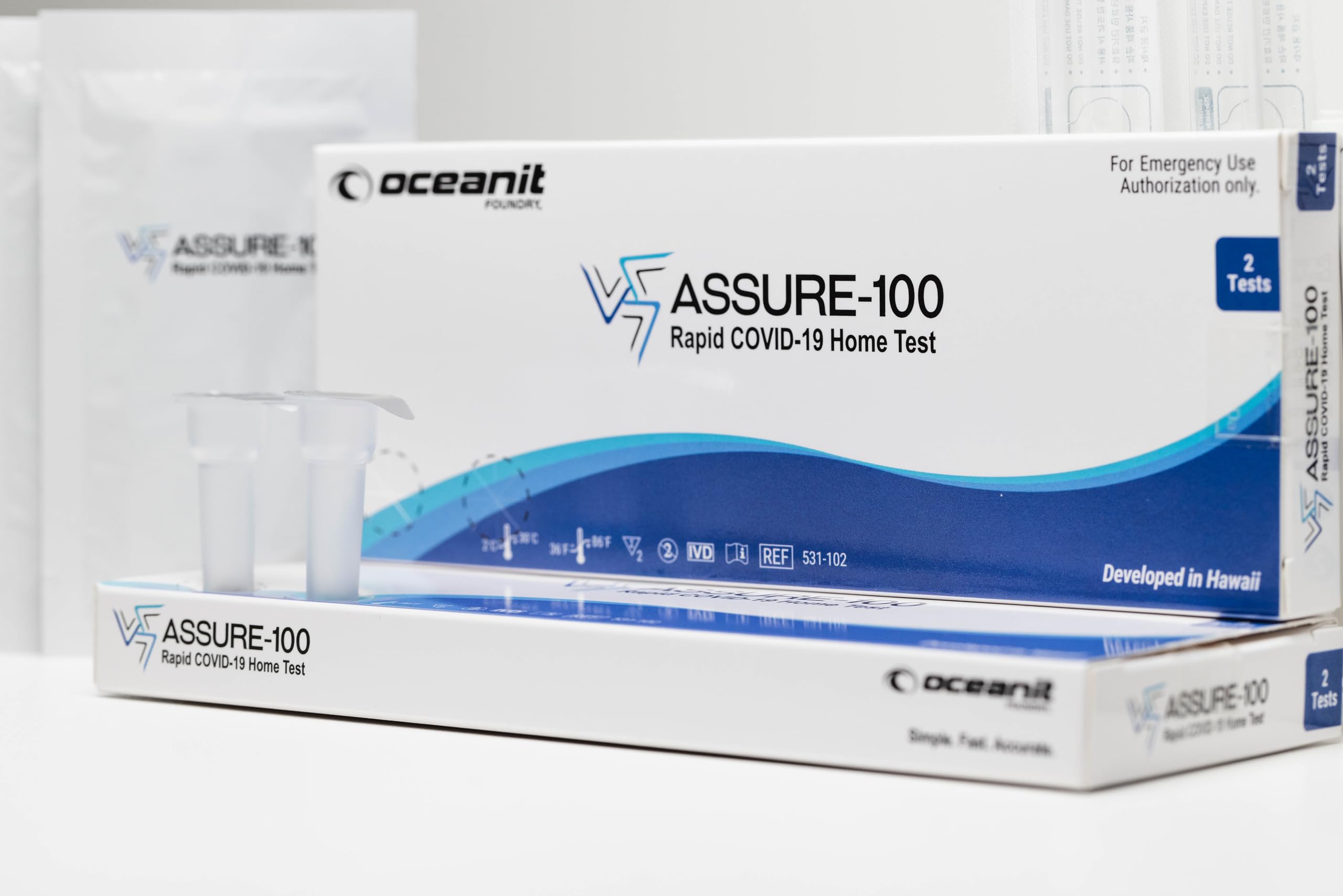 ASSURE-100 Rapid COVID-19 Test multipack, 6 Tests Total, FDA EUA Authorized OTC at-Home Self Test, Rapid Results with Non-invasive Nasal Swab, Easy to Use & No Discomfort