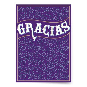 designer greetings pensamientos especiales, spanish thank you cards, “gracias” purple pattern (6 cards and envelopes) – perfect for any occasion