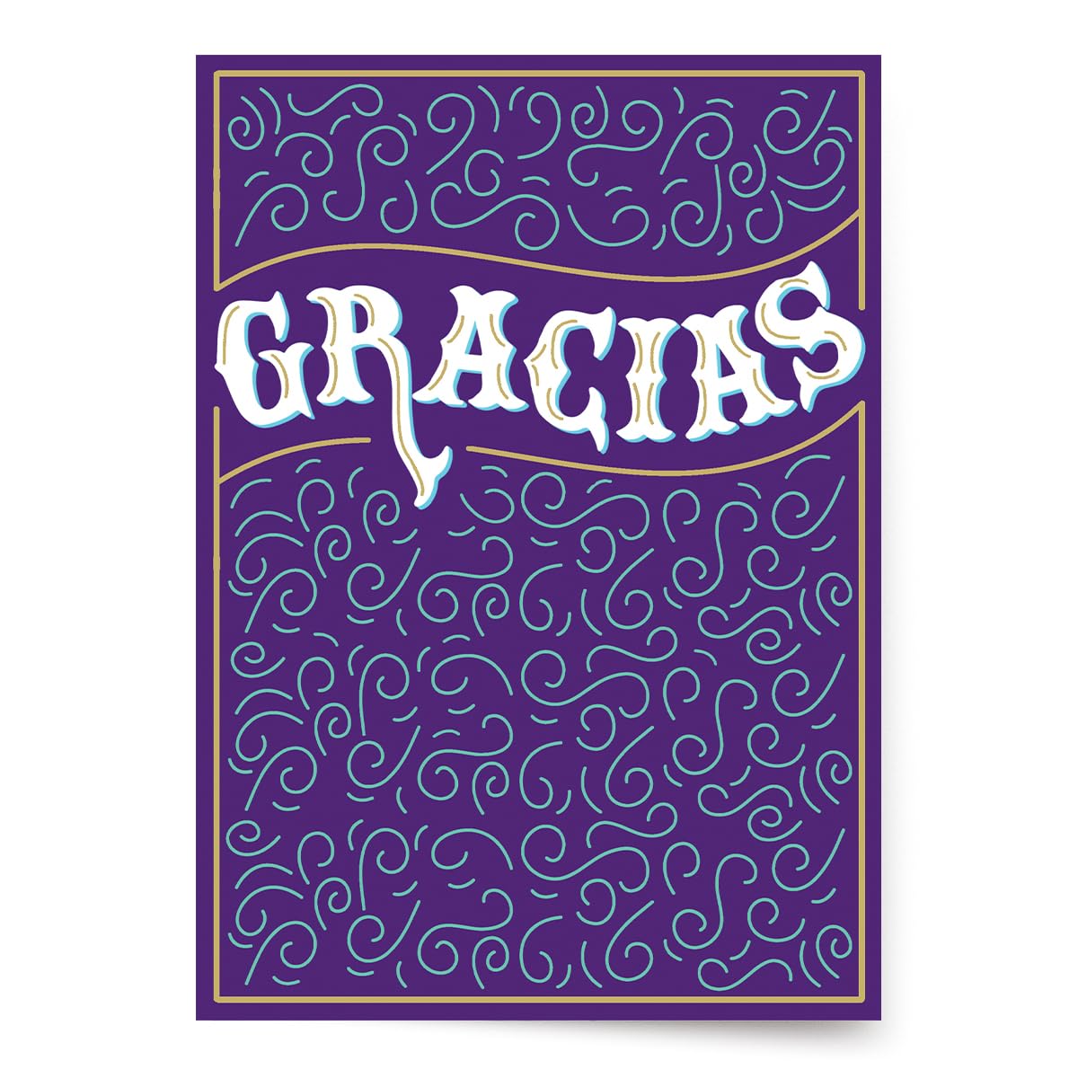 Designer Greetings Pensamientos Especiales, Spanish Thank You Cards, “GRACIAS” Purple Pattern (6 Cards and Envelopes) – Perfect for Any Occasion