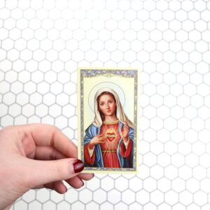 Needzo Women Saints and Madonnas Holy Prayer Card Assortment, Immaculate Heart of Mary, Our Lady of Grace, Guadalupe, Fatima, Madonna of the Streets, Lourdes, and more (Pack of 10)