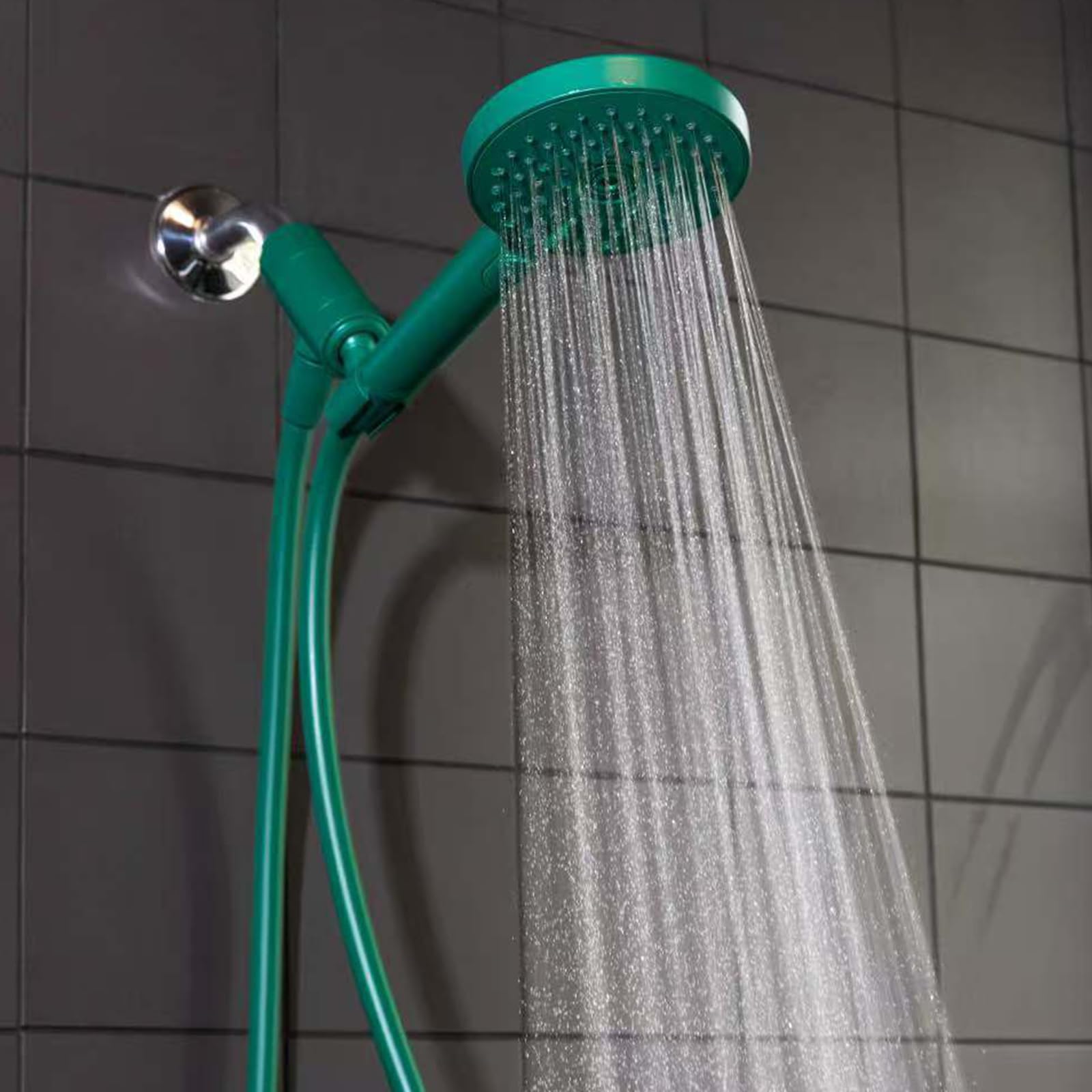 Sproos Handheld Shower Head, High Pressure, 3 Spray Functions Plus Pause, Extra Long 70 Inch Hose, Silicone Nozzles, Black