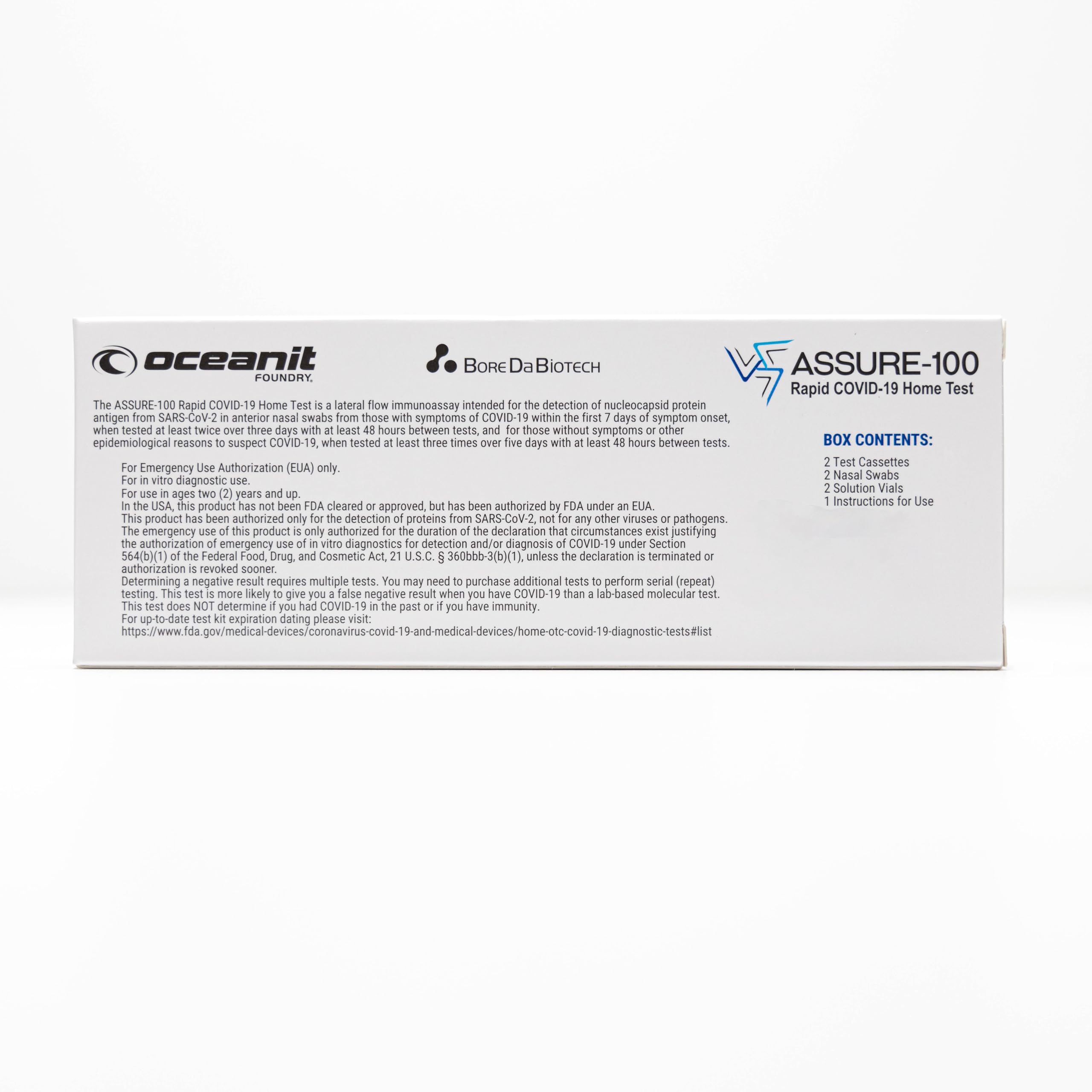 ASSURE-100 Rapid COVID-19 Test multipack, 6 Tests Total, FDA EUA Authorized OTC at-Home Self Test, Rapid Results with Non-invasive Nasal Swab, Easy to Use & No Discomfort