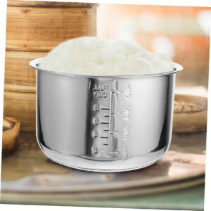 BESPORTBLE Stainless Steel Pot Pressure Cooker Pot Metal Cooking Utensils Stainless Steel Rice Cooker Rice Pot Cooker Cooking Pot Rice Cooker 10 Cup Cooker Liner Container Ceramics Thicken