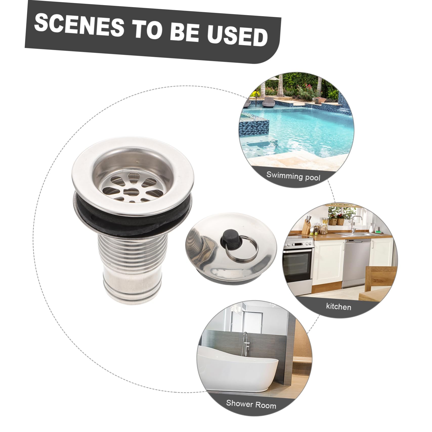 Strainer Tub Stopper Sink Drain Stopper Sink Plug Bathroom Bath Stopper Sink Water Stopper Tub Drain Plug Bath Plugs Kitchen Sink Stoppers Bathtub Plugs