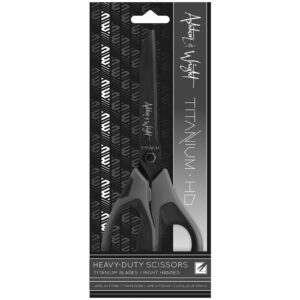 Ashton and Wright - Titanium HD - Heavy Duty Scissors for Office, Home, Kitchen and Craft - 210mm / 8” - Titanium Coated Blades (Gray, Right Handed)