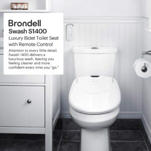 Brondell S1400-EW & SWF44 Bundle - Electric Bidet Toilet Seat with Premium Carbon Water Filtration System for Elongated Toilets