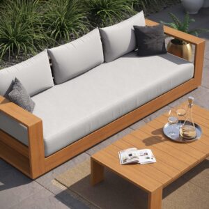 Modway Tahoe Outdoor Furniture, Natural Light Gray