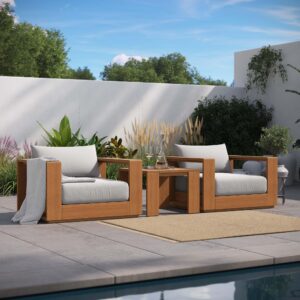 Modway Tahoe Outdoor Furniture, Natural Light Gray