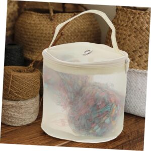 Gogogmee Mesh Tote 2pcs Wool Storage Bag Braid Accessories Thread Home Tools Woven Tote Bag Yarn Balls Organizer Basket Knitted Tote Bag Knitting Bag Mesh - Nylon Wire Clamp