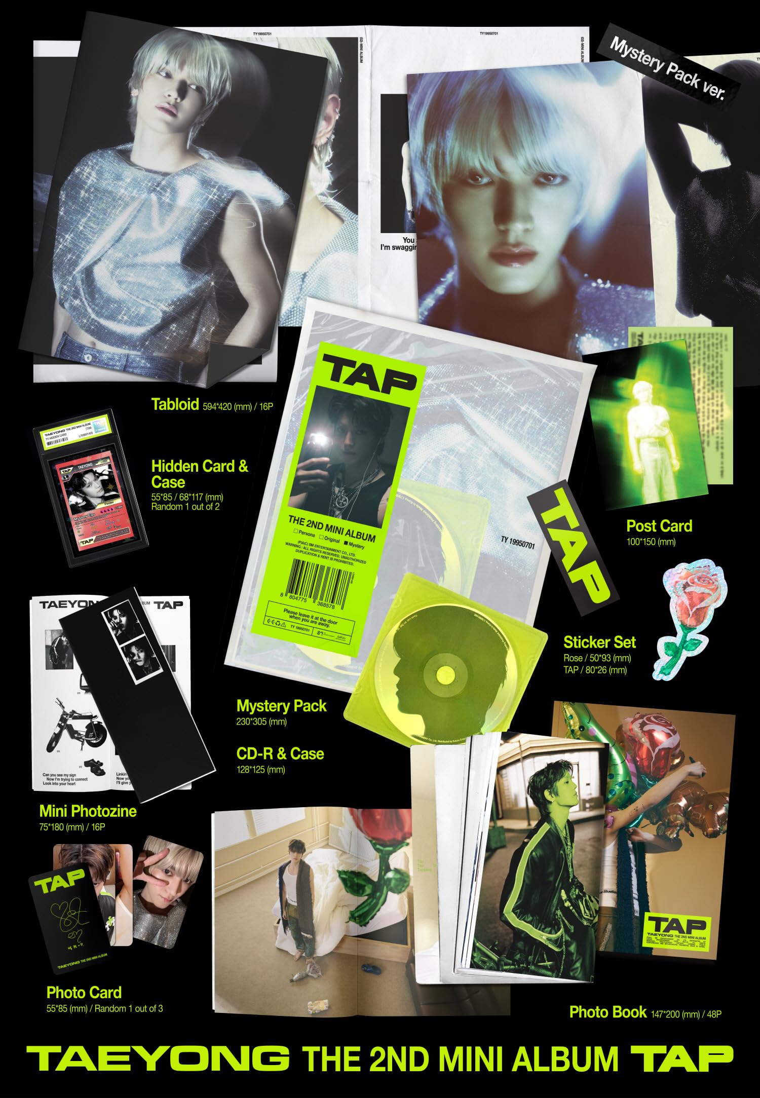 Dreamus TAEYONG NCT - 2nd Mini Album TAP [Mystery Pack Ver.], L700001403