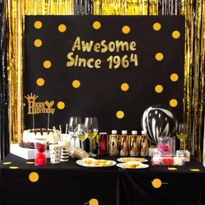 Awesome Since 1964 Gold Glitter Banner - 60th Birthday and Anniversary Party Decorations