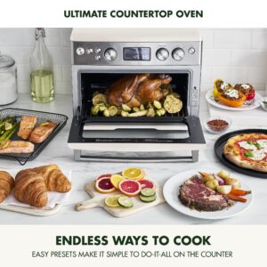 GreenPan 13-in-1 Elite Countertop Convection Oven & Air Fryer, PFAS-Free Ceramic Tray & Pizza Pan, Adjustable Racks, Multifunction Presets, Toaster, Bake, Broil, Roast, Proof, Dehydrate, Cloud Cream