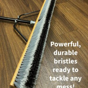 American Select Tubing Pbma36004 Heavy Duty 36" Multi-Surface Push Broom with Silver/Black Handle