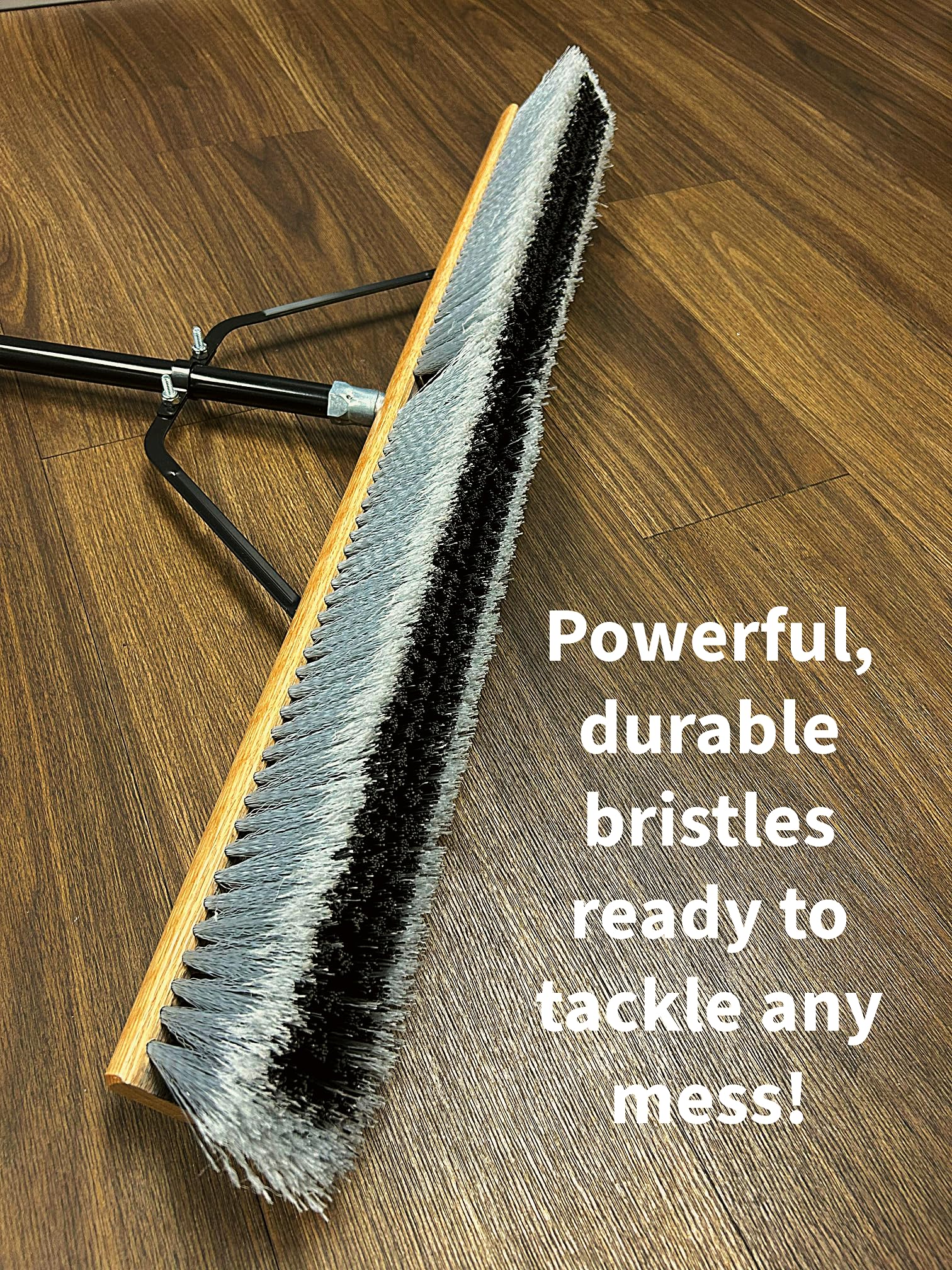 American Select Tubing Pbma36004 Heavy Duty 36" Multi-Surface Push Broom with Silver/Black Handle