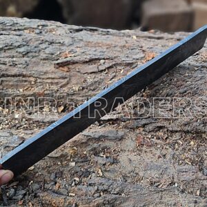 JNR Traders Forged Feather Pattern Damascus Billet - Damascus Bar Stock - Knife Making Supplies 12 Inch 3815