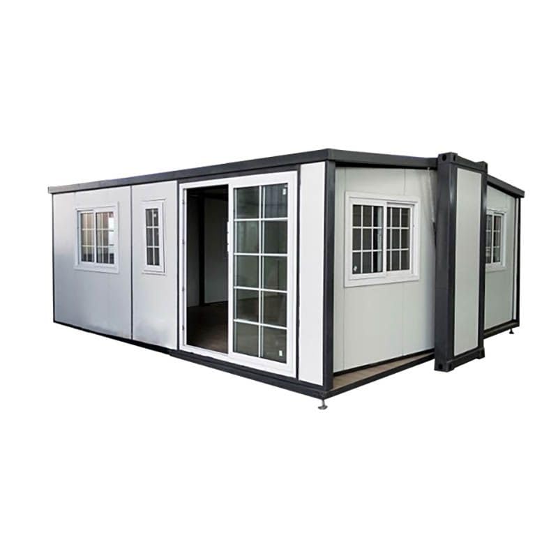 Portable Prefabricated Tiny Home 19x20ft, Mobile Expandable Plastic Prefab House for Hotel, Booth, Office, Guard House, Shop, Villa, Warehouse, Workshop (with Restroom)