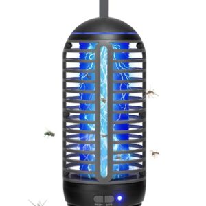 Kuesburt Bug Zapper, Indoor and Outdoor 2-in-1 Mosquito Zapper, Portable Rechargeable Waterproof Bug Zapper, Suitable for Yard, Home, Backyard, Garden, Camping Black