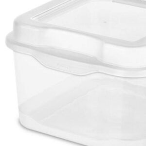 IFFANY Plastic FlipTop Hinged Storage Box Container w/Latching Lid (12 Pack)