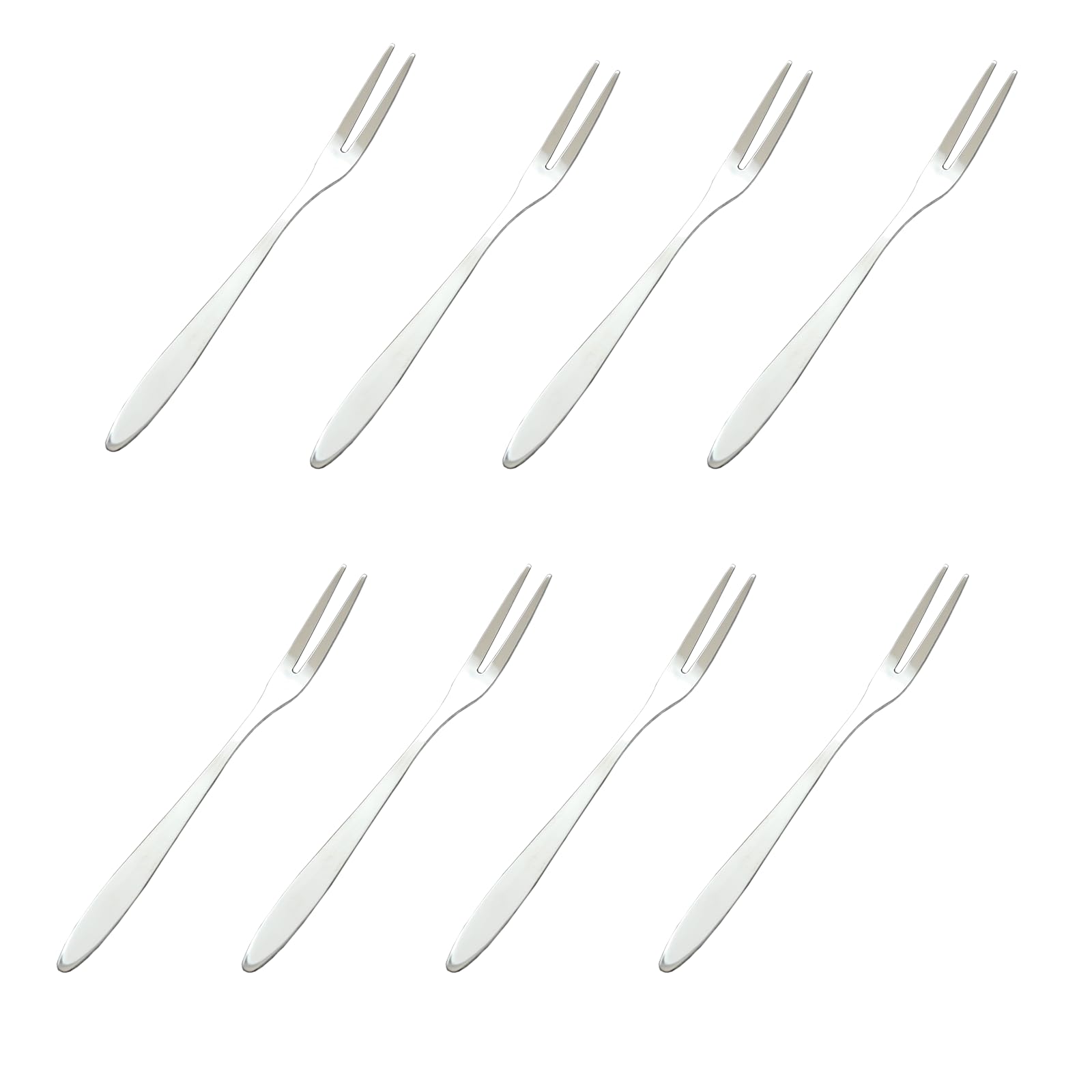 8 Pieces Pickle Forks, 5 Inches Handle Olive Fork, Stainless Steel Cocktail Forks, Pickle Grabber, Pickle Picker, 2 Prong Dessert Forks, Fruit Fork