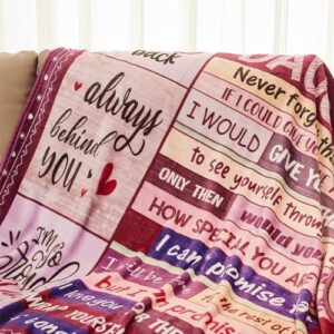 DecorSIXT Daughter Blanket from Mom Gifts for Daughter from Dad - to My Daughter 60" X 80" Bed Blanket - Christmas Birthday Present for Teen Daughter from Mom