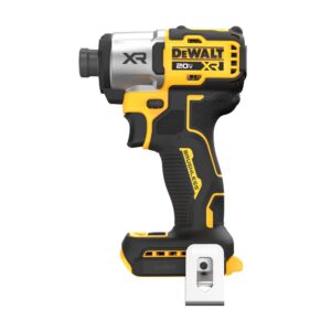 DEWALT 20V MAX XR Impact Driver, Brushless, 1/4"", 3-Speed, Bare Tool Only (DCF845B), Yellow, Black (Renewed), Black,yellow