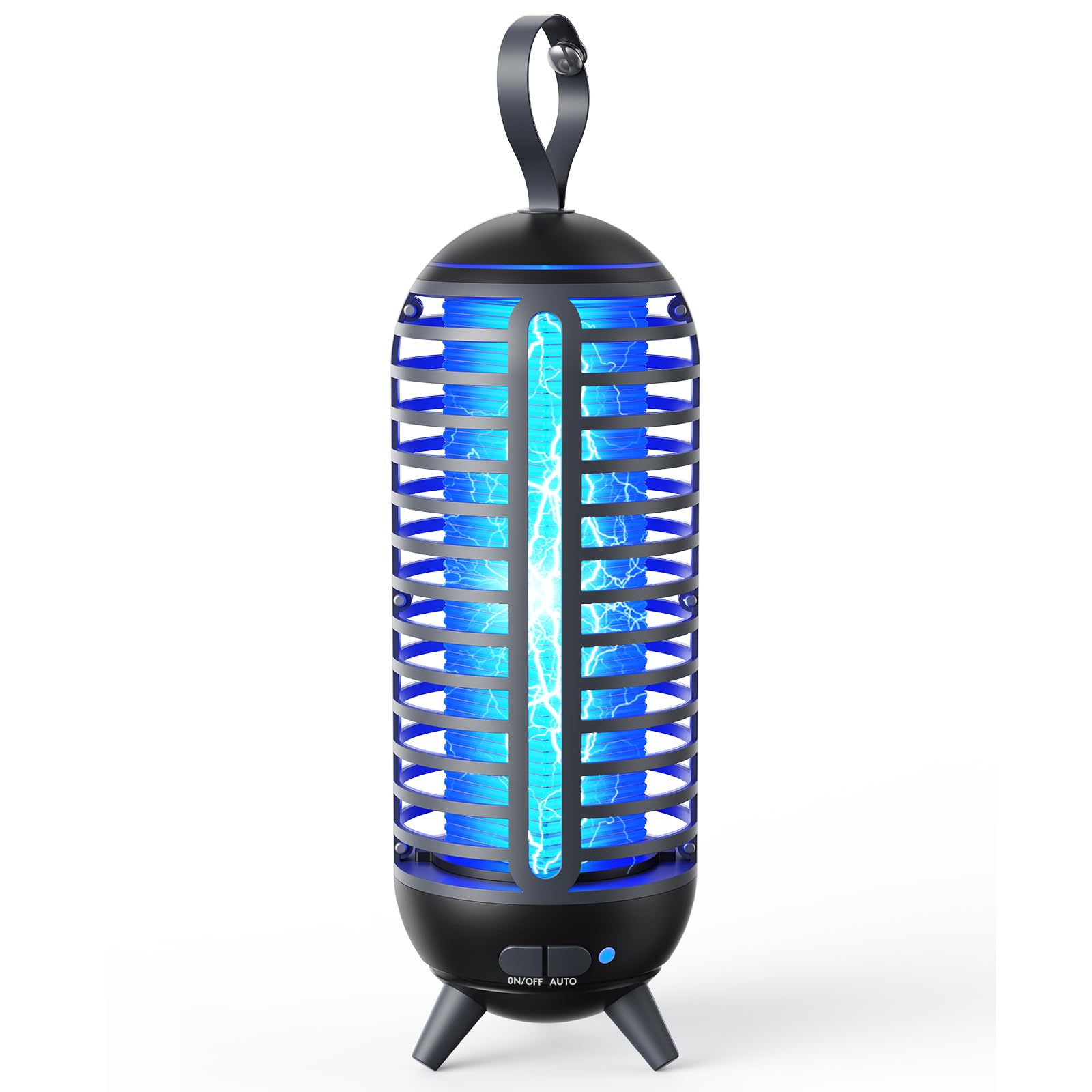 Kuesburt Bug Zapper, Indoor and Outdoor 2-in-1 Mosquito Zapper, Portable Rechargeable Waterproof Bug Zapper, Suitable for Yard, Home, Backyard, Garden, Camping Black