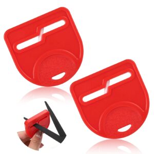 2pcs scissor sharpener tool, handheld small sharpening scissors tool fabric hair scissors sharpener scissors sharpening accessories for repair quickly sharpen dull blades(red)