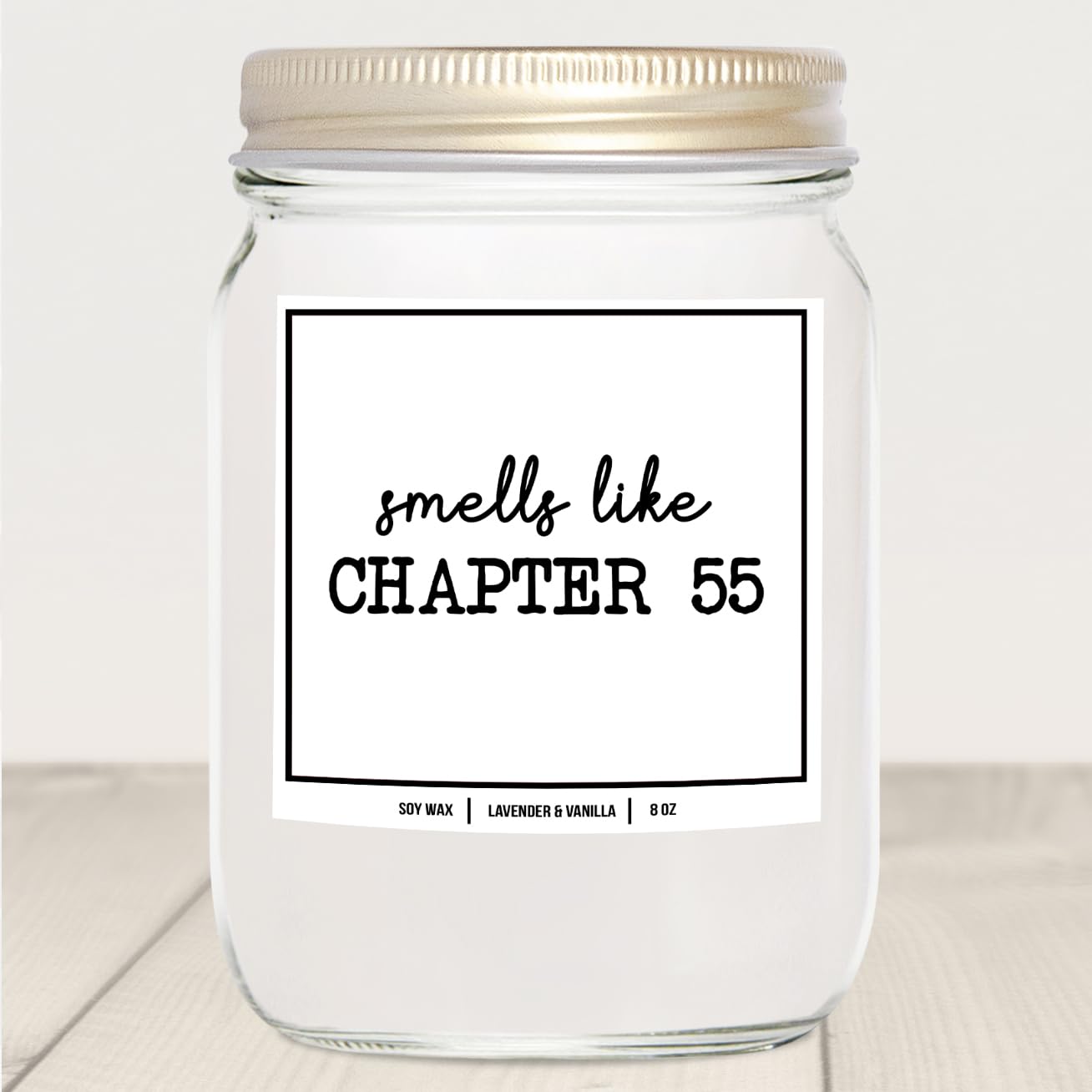 YouNique Designs Smells Like Chapter 55 Candle - Bookish Candles, Book Lovers Gifts, Book Themed Gifts for Book Lovers Women, Book Club Gifts Ideas, Reading Themed Gifts (Lavender & Vanilla)