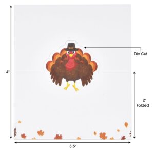 100 Pack Turkey Place Cards with Fall Thanksgiving Seating Harvest Name Card Table Setting Folded Paper Autumn Turkeys Tent for Dinner Tables