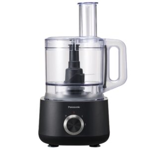 panasonic food processor, electric vegetable chopper for speedy food prep, 5 attachments to shred, whip, mince, chop, grind, knead, shred, and slice, with 10-cup bowl capacity - mk-f511