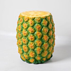 AONYAYBM Simulated Food Stool, Resin Fruit Stool with Anti Slip Pads, Fun Ingenious Decorative Shoe Changing Stool, Retro Light Weight Foot Stool, Multifunctional Foot Ottoman for Home(Ananas)