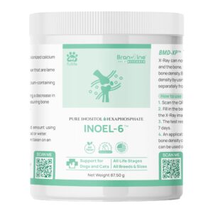 inoel-6 for cats and dogs - supports bone density, joint and abnormal tissue with pure ip6, magnesium, zinc, manganese, vitamin k2 (87.50g) (inoel-6)